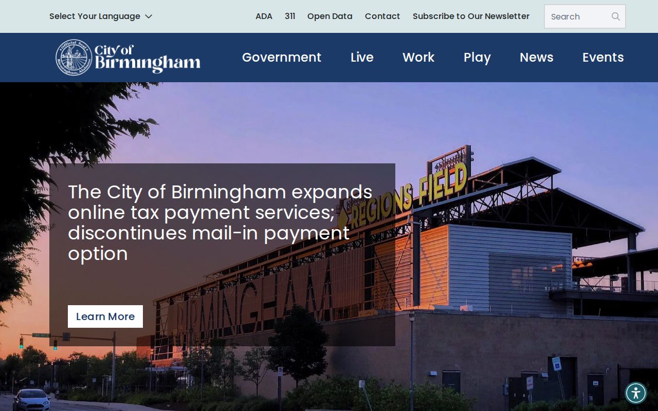 Official City of Birmingham website for municipal services