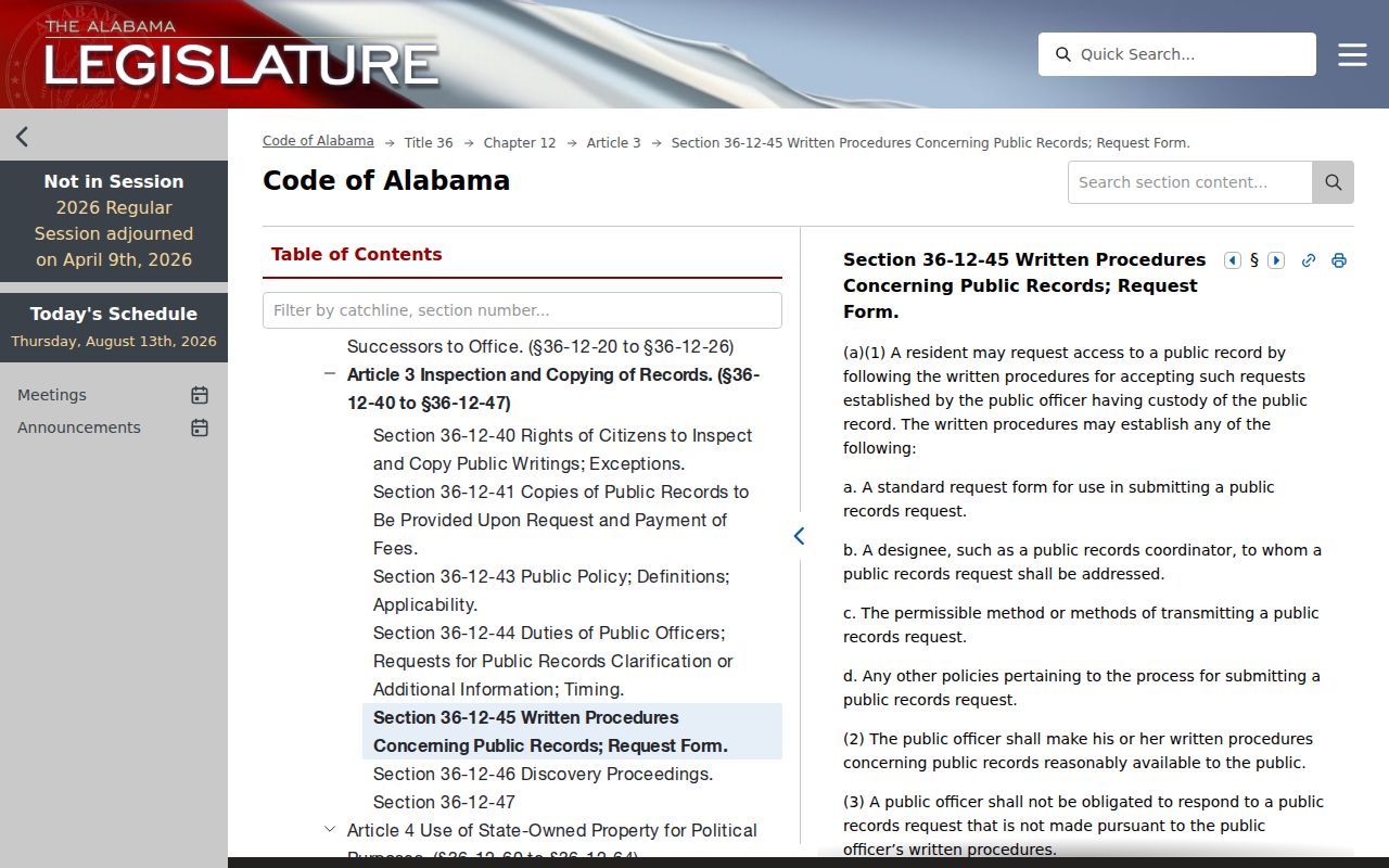 Jefferson County civil court docket Alabama public records procedure