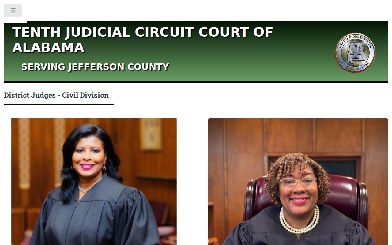 Jefferson County civil court docket District civil judges roster