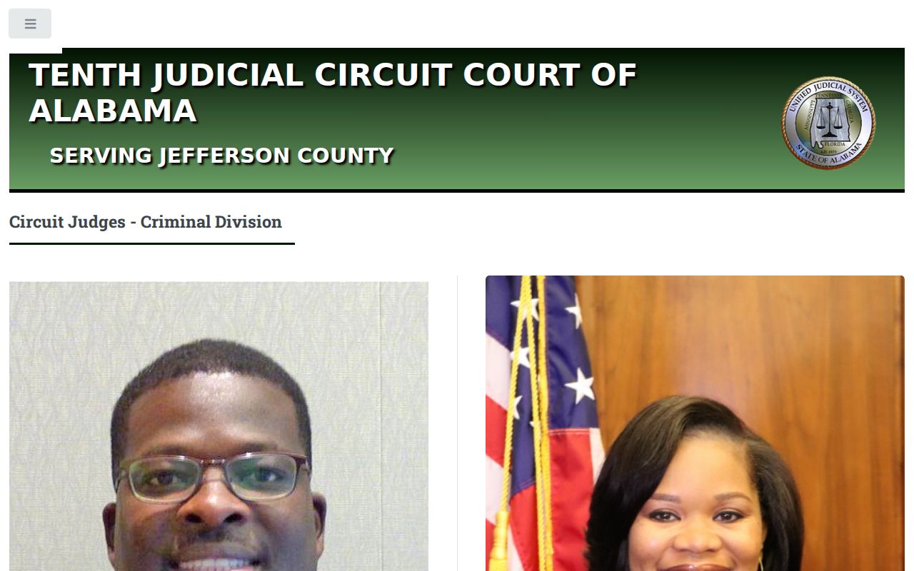 Jefferson County criminal court docket Circuit judges page