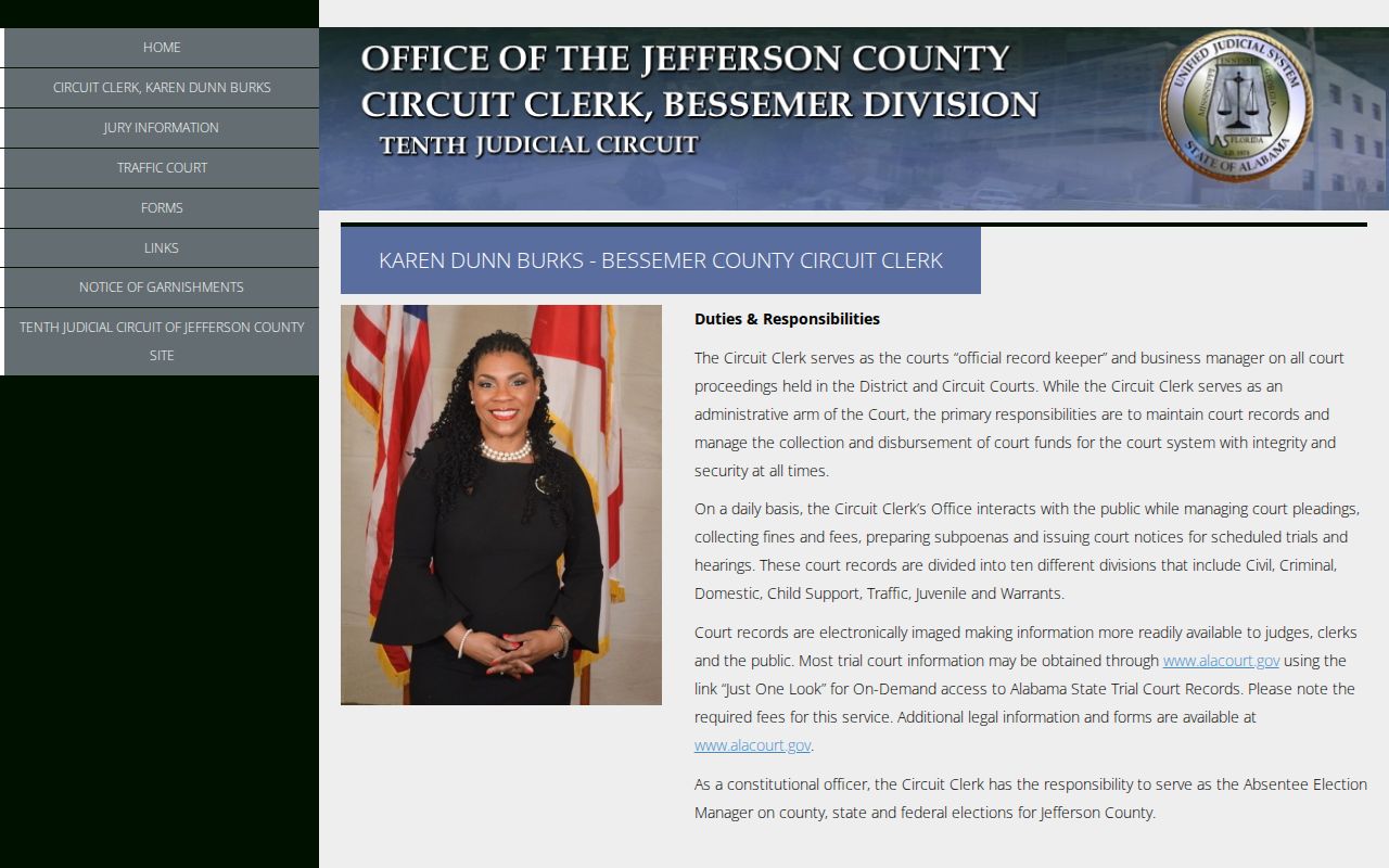 Jefferson County court docket Bessemer clerk and probate access context