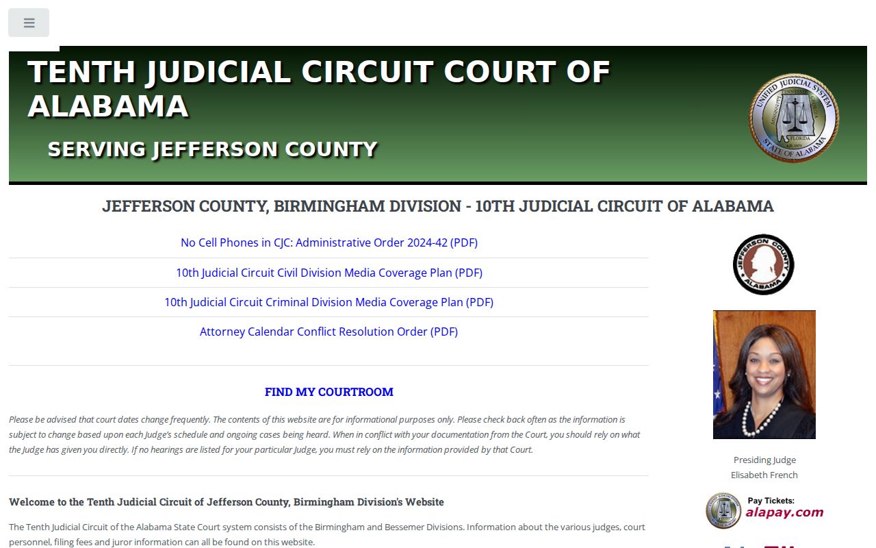 Jefferson County court docket Birmingham Division court site