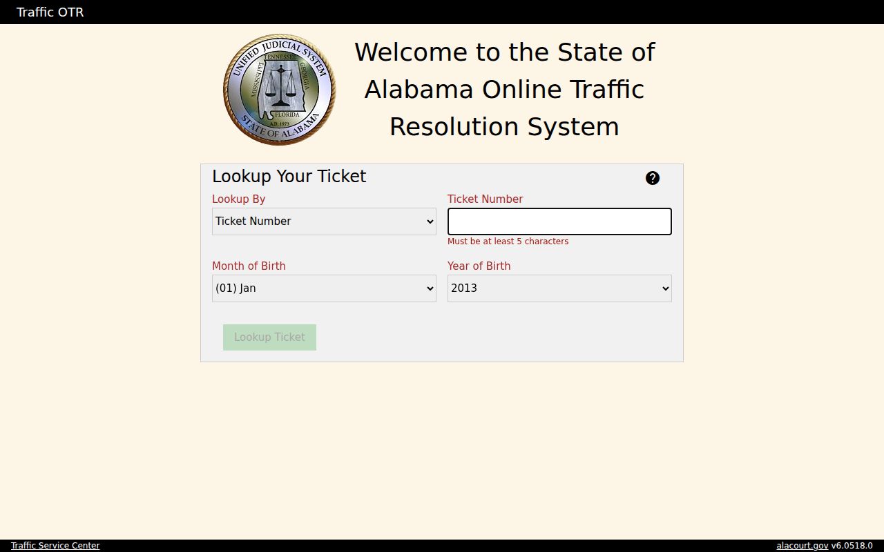 Jefferson County traffic court records resolution lookup fields